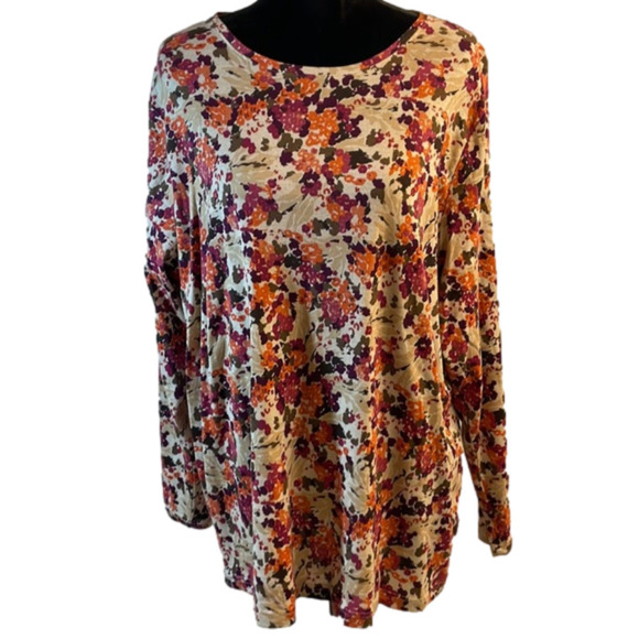 croft & barrow Tops - CROFT & Barrow long sleeve floral tee size 2X